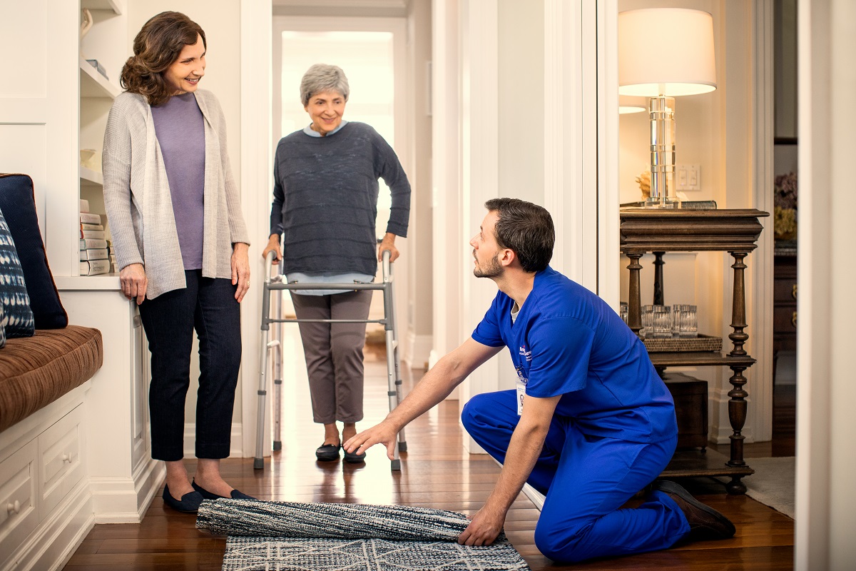 nurse helping the patient