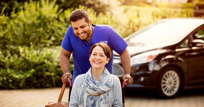 wheelchair assistance needs met by brightstar caregivers