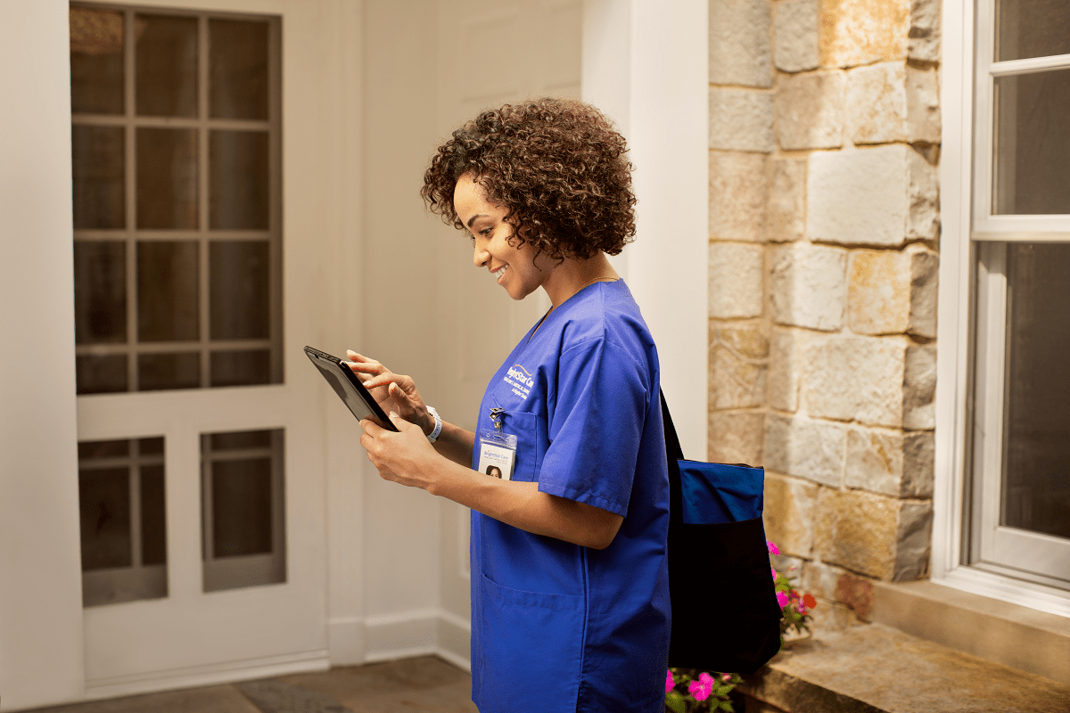 nurse in blue