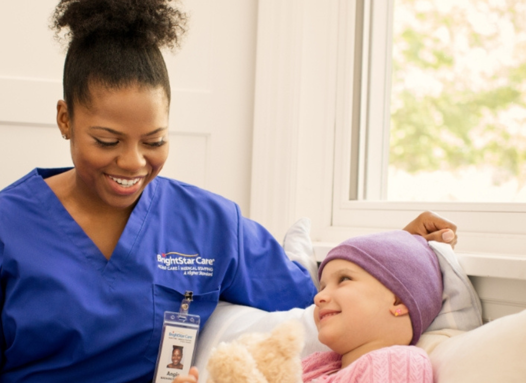 nurse and young girl